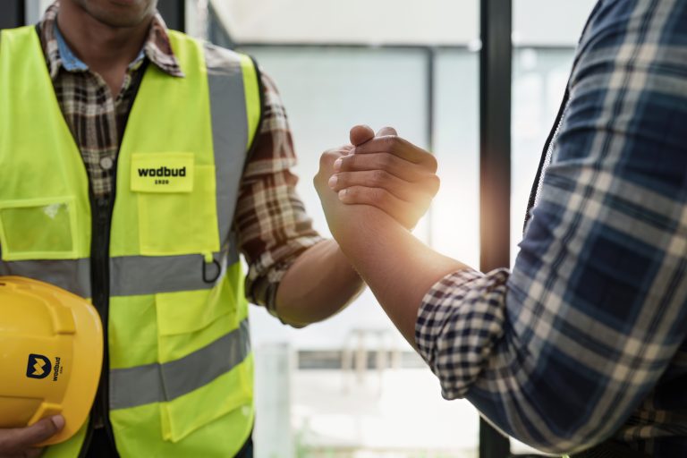 Architect,And,Engineer,Construction,Workers,Shaking,Hands,After,Finish,An