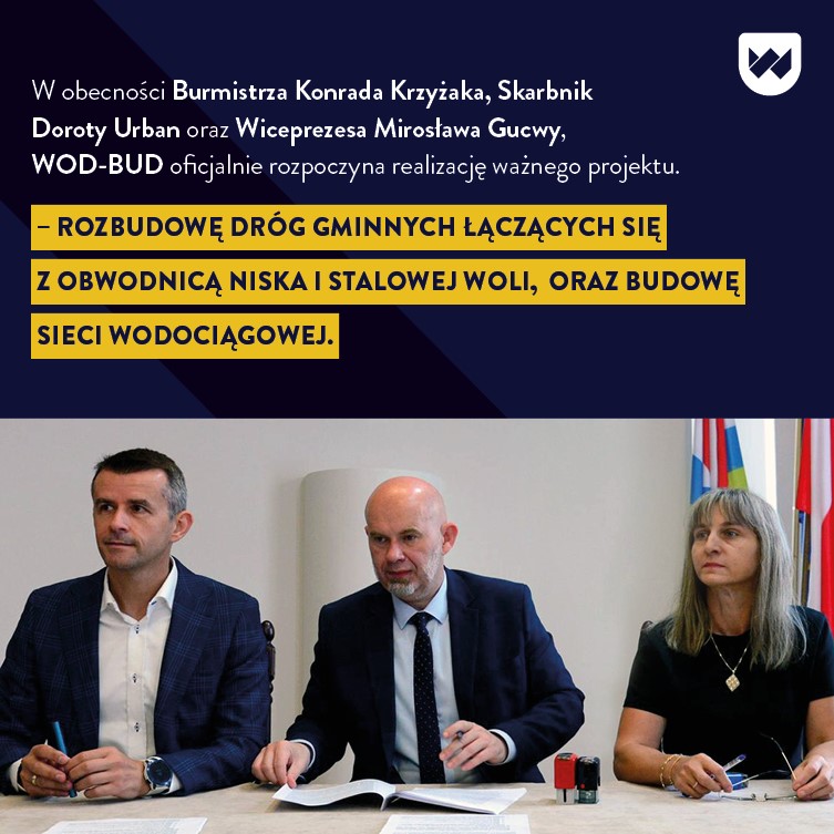 Signing of a contract for project implementation in Nisko and Stalowa Wola